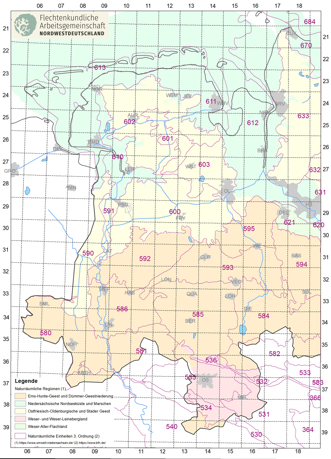 Untersuchungsgebiet Nordwesten